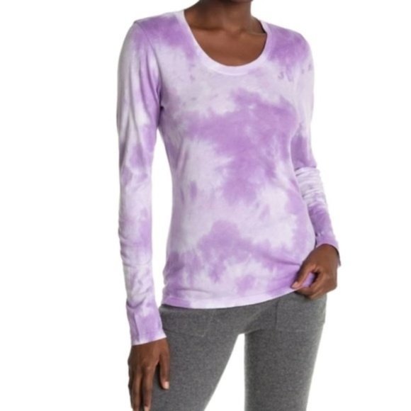 SUNDRY Tie Die Long Sleeve Tee - Lilac - NWT - Picture 1 of 2